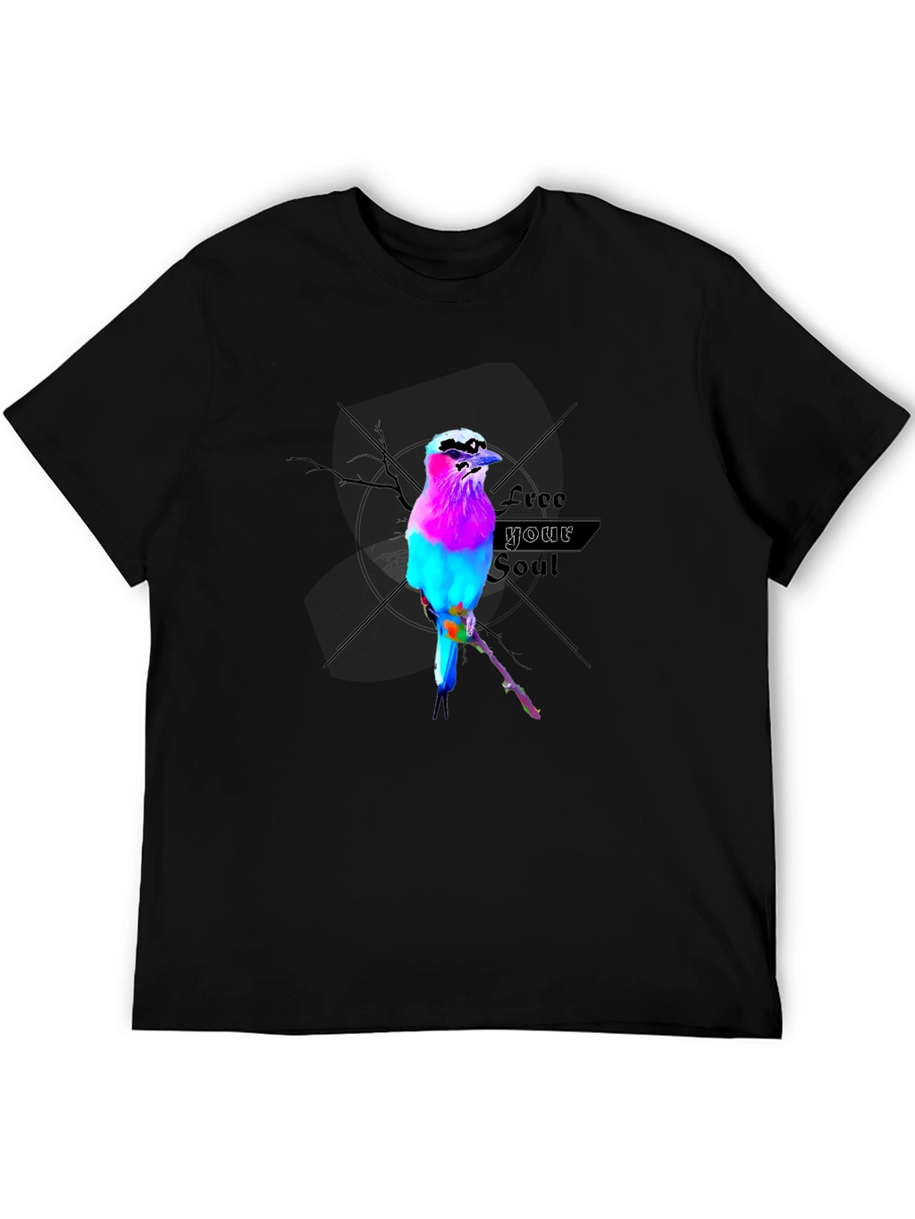 Vibrant Bird Graphic T-Shirt - Free Your Soul
