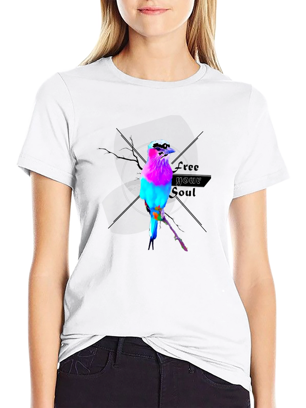 Vibrant Bird Graphic T-Shirt - Free Your Soul