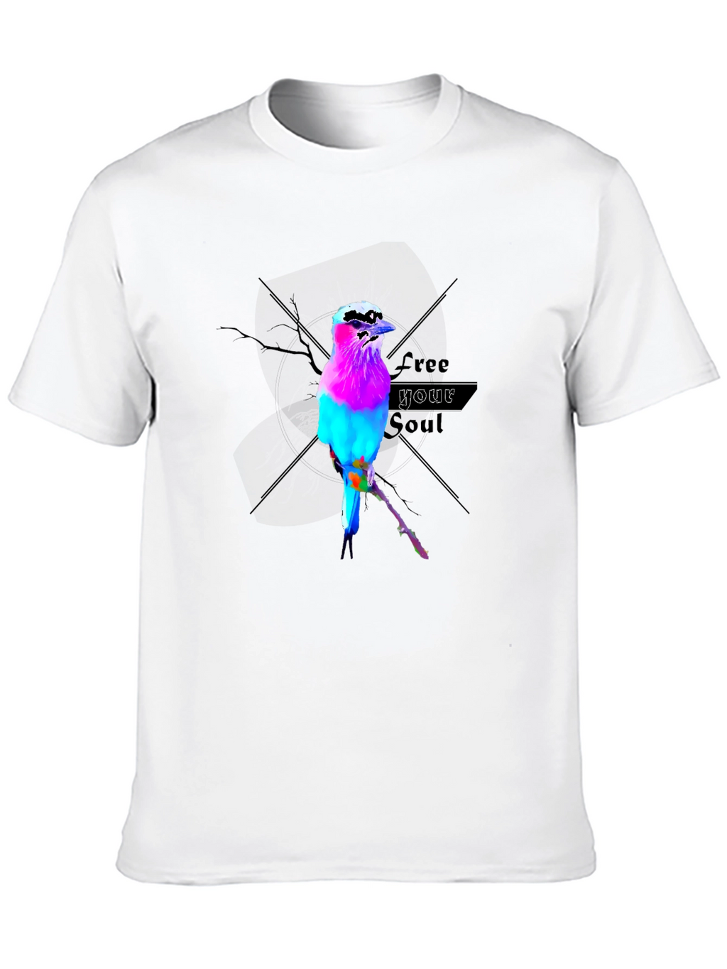 Vibrant Bird Graphic T-Shirt - Free Your Soul