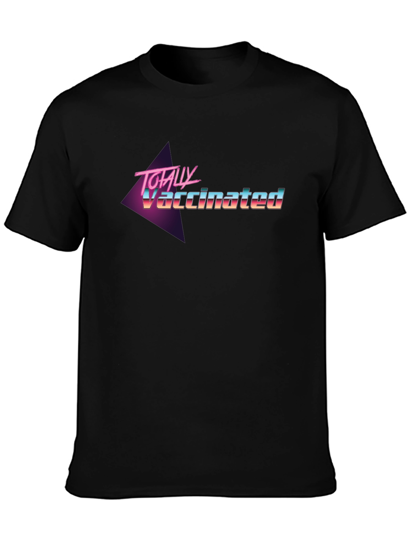 Totally Vaccinated Retro T-Shirt - Black
