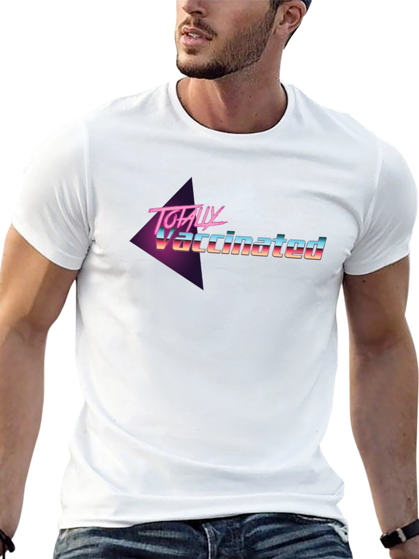 Totally Vaccinated Retro T-Shirt - Black