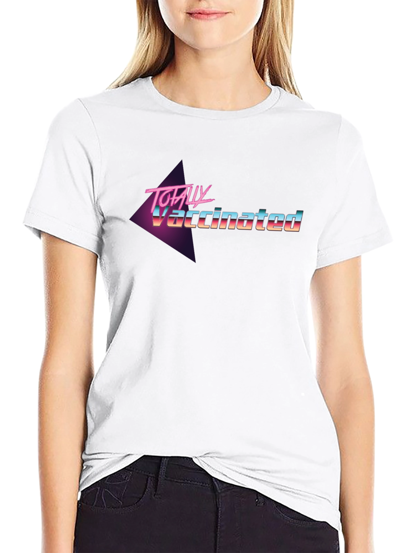 Totally Vaccinated Retro T-Shirt - Black