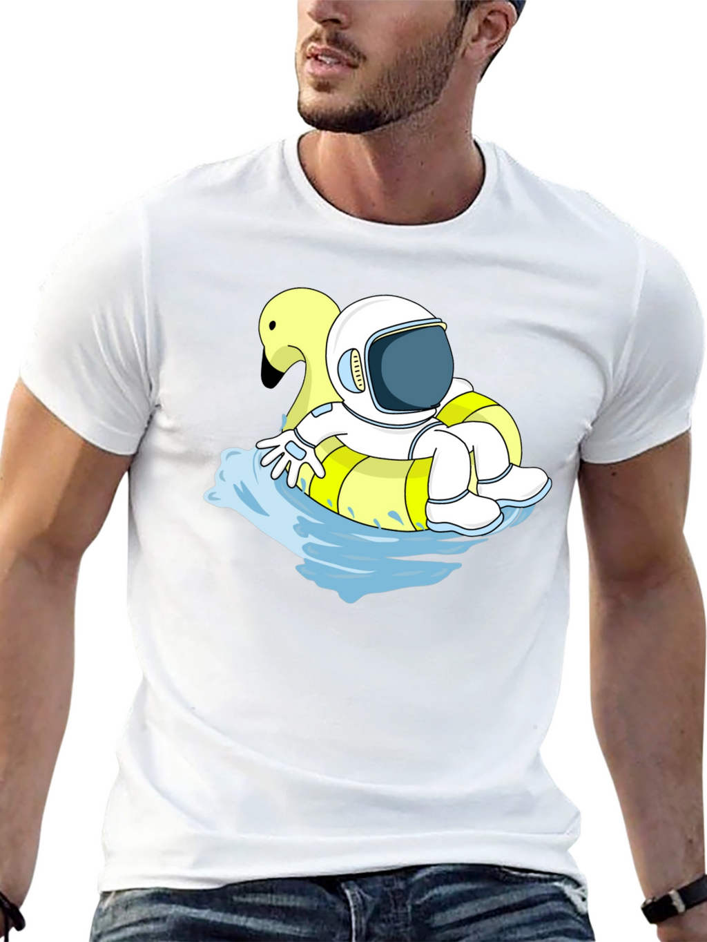 Astronaut Duck Pool Float T-Shirt