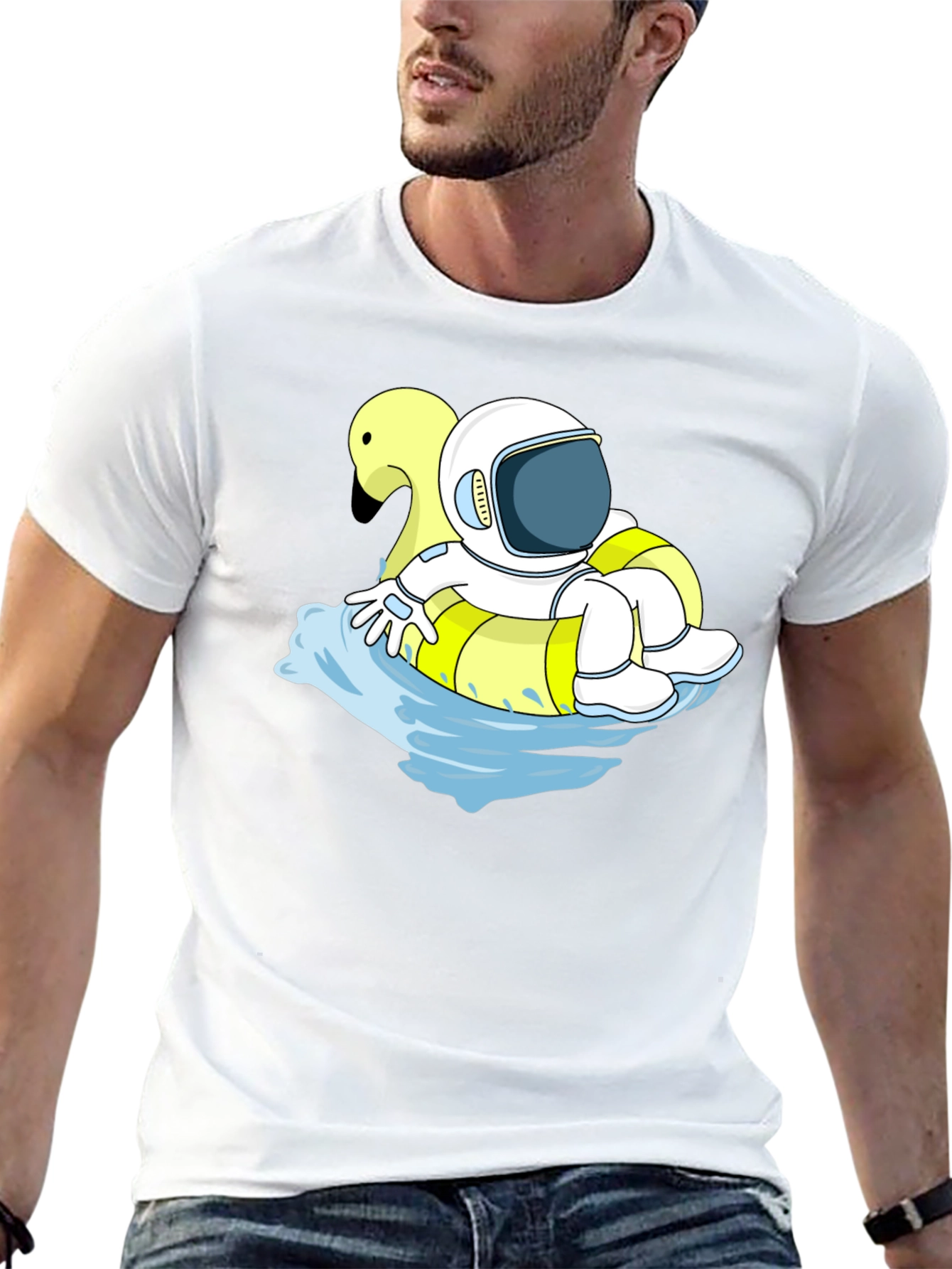 Astronaut Duck Pool Float T-Shirt