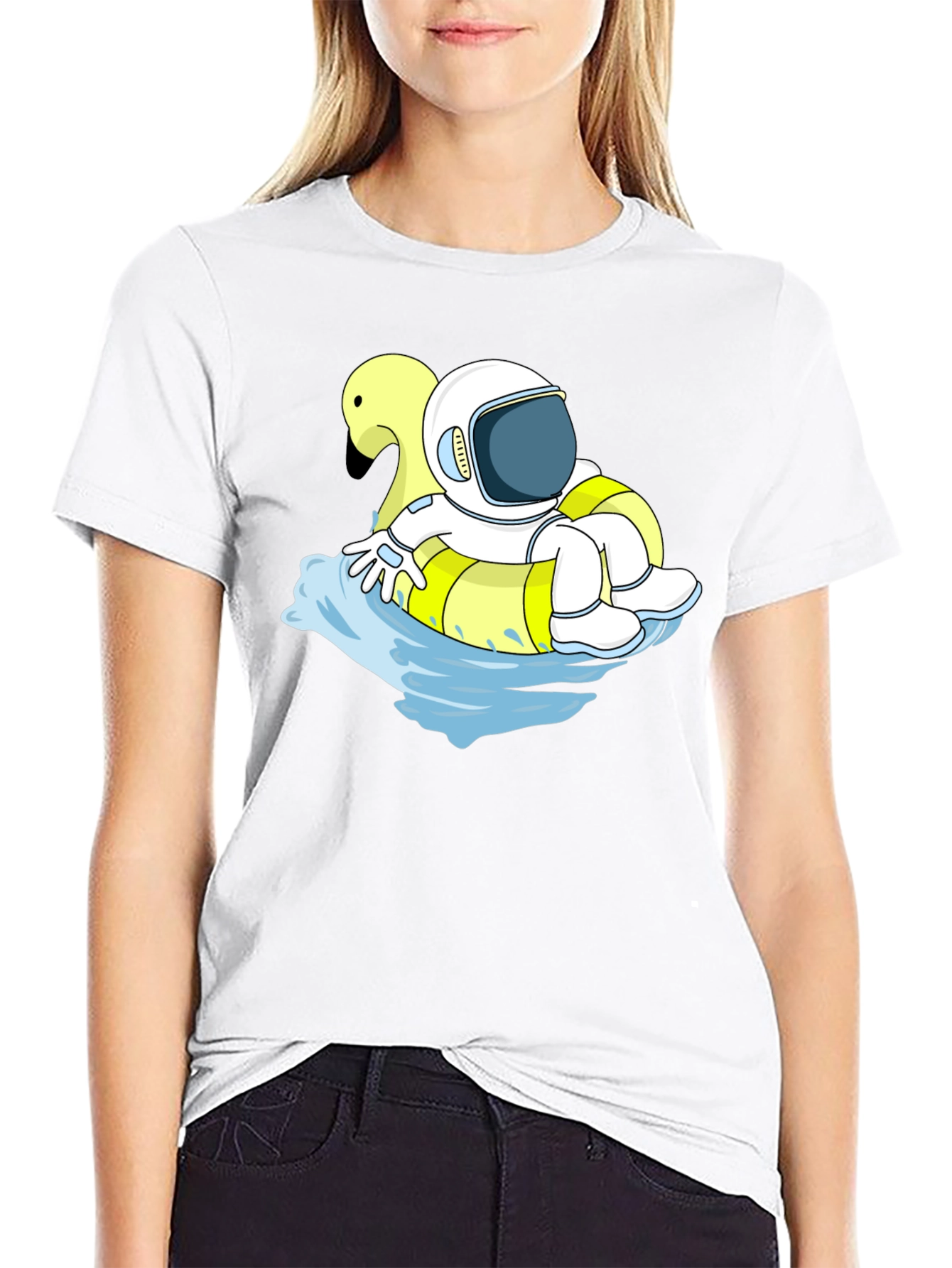 Astronaut Duck Pool Float T-Shirt