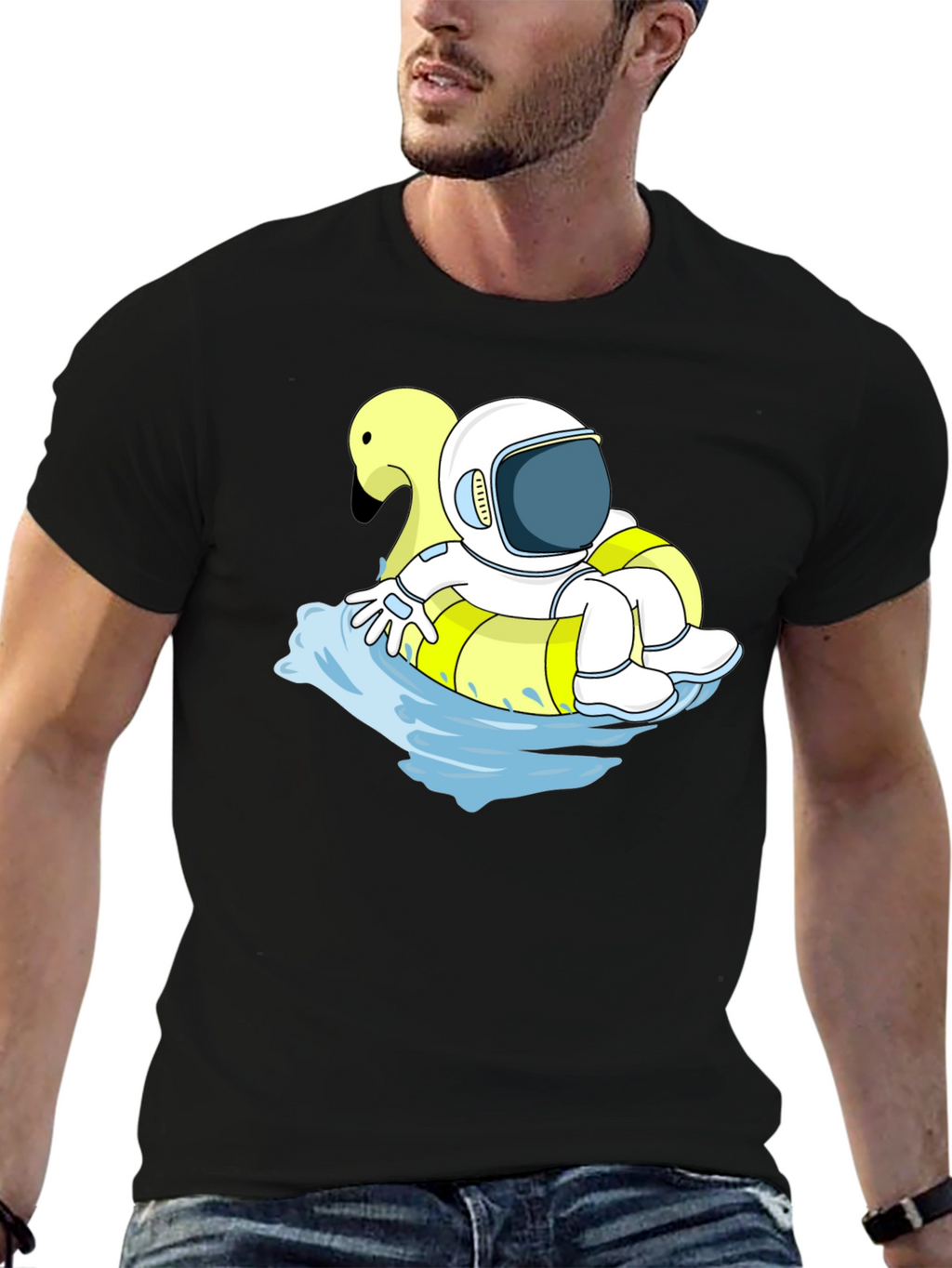 Astronaut Duck Pool Float T-Shirt