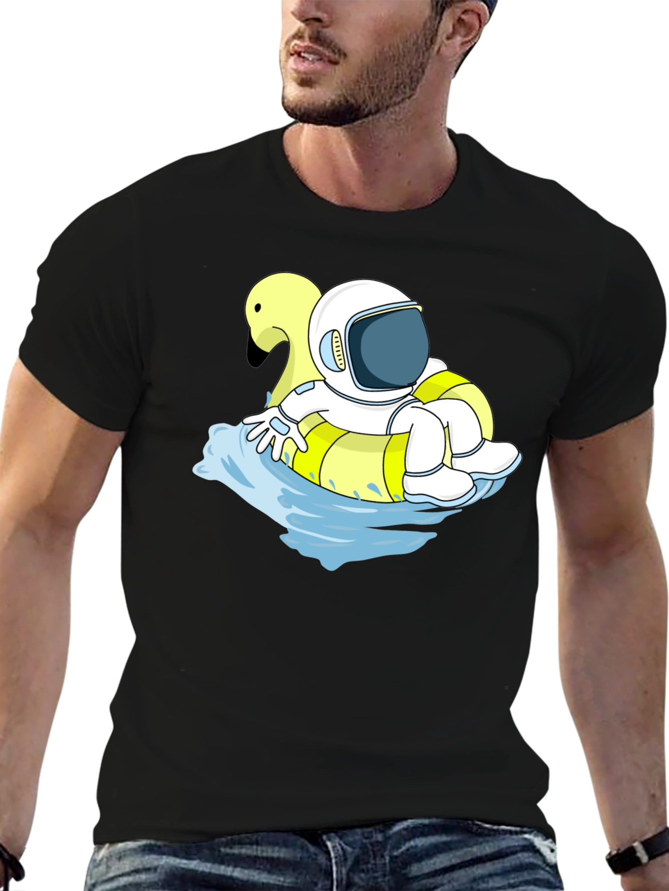Astronaut Duck Pool Float T-Shirt