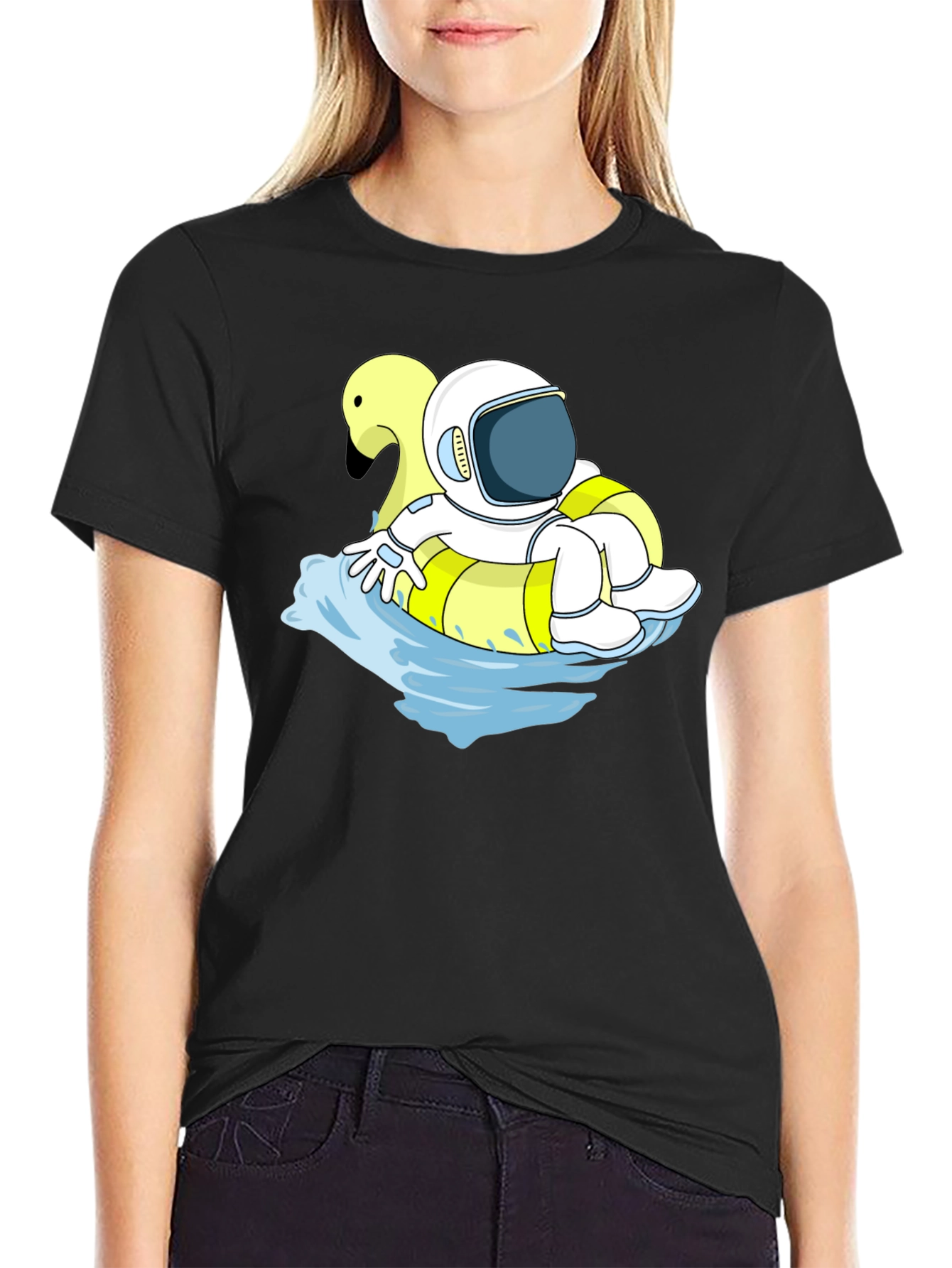 Astronaut Duck Pool Float T-Shirt
