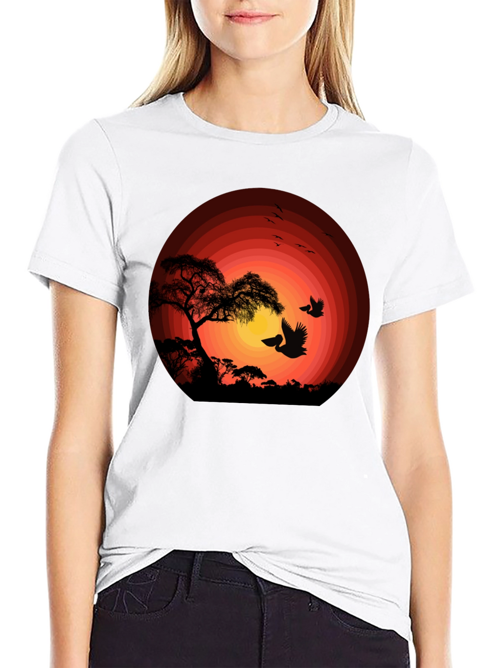 Sunset Silhouette Graphic Tee