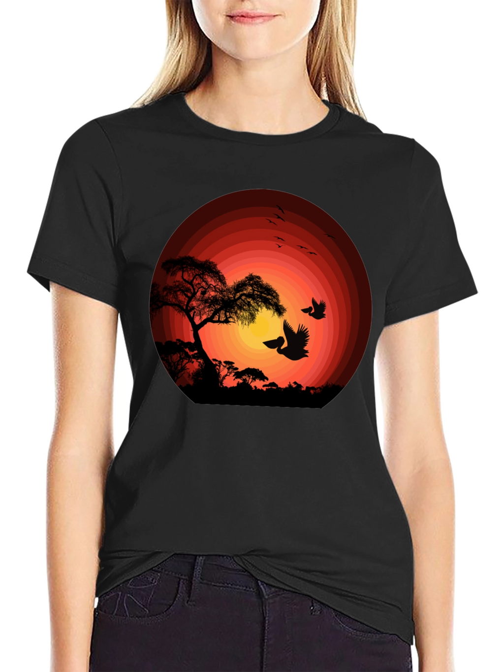 Sunset Silhouette Graphic Tee