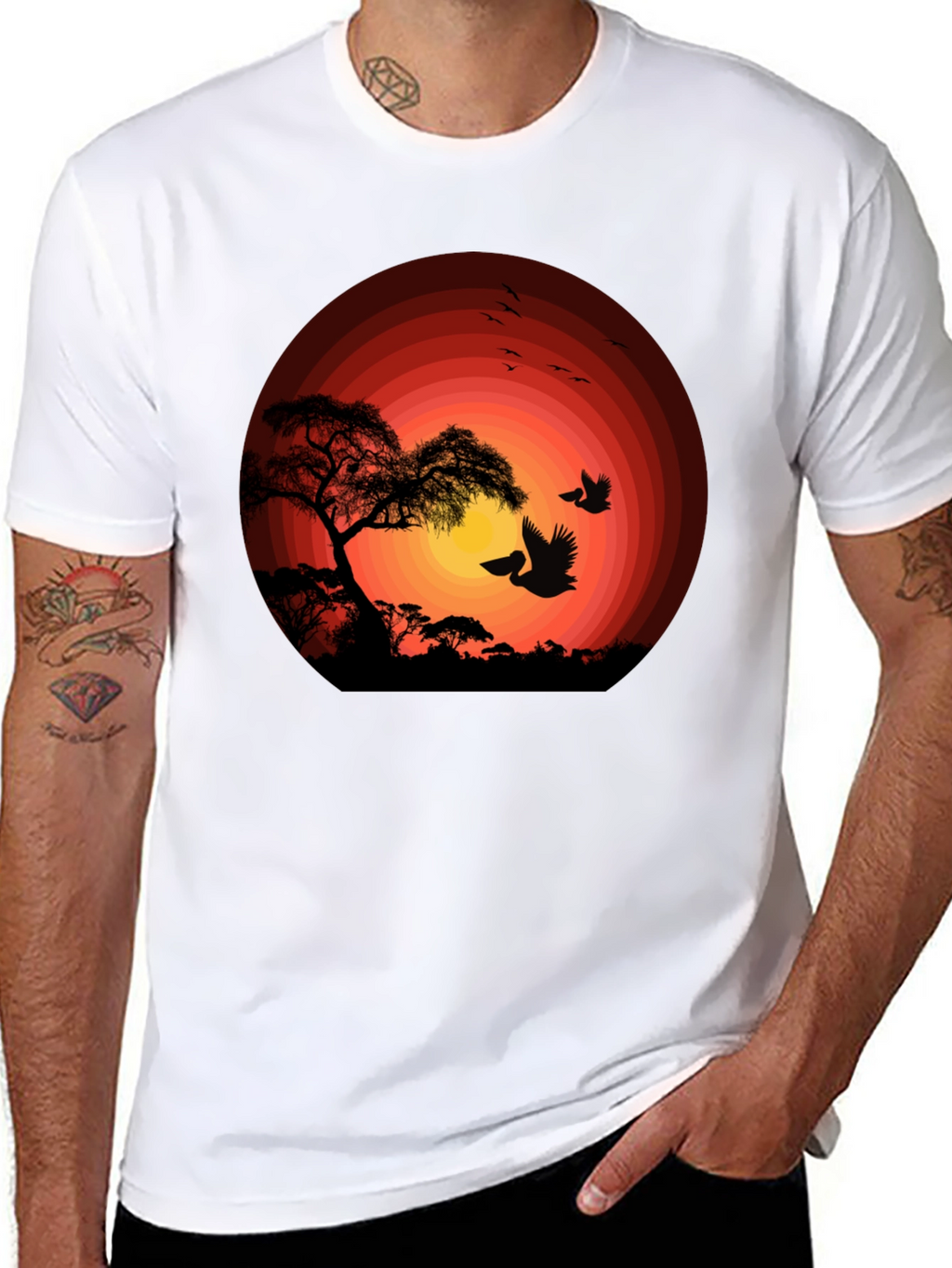 Sunset Silhouette Graphic Tee