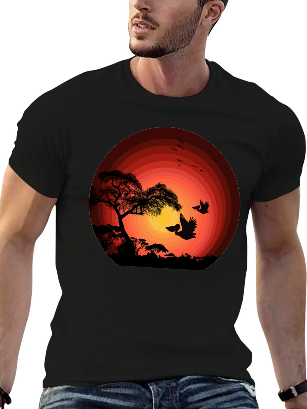 Sunset Silhouette Graphic Tee
