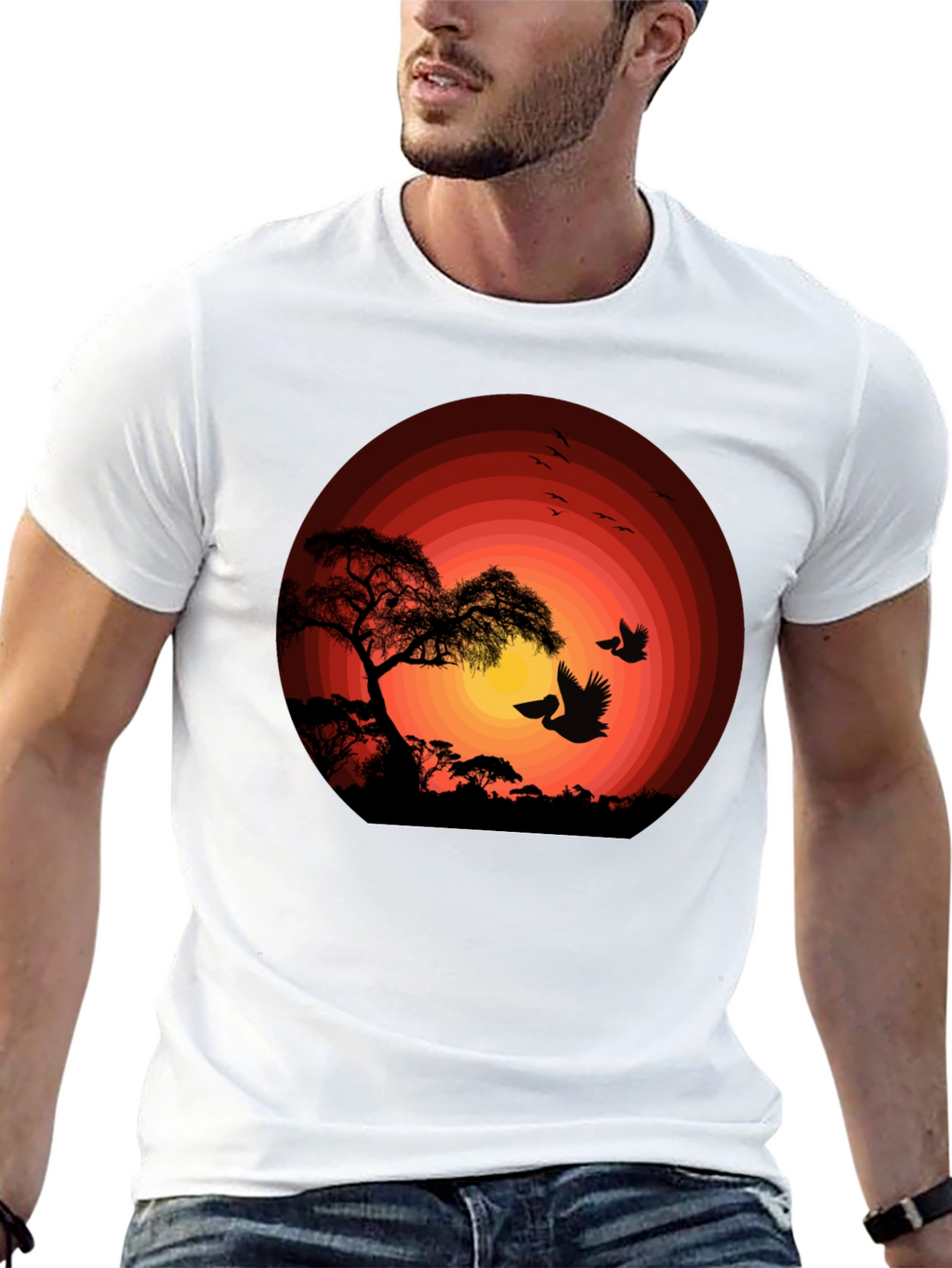 Sunset Silhouette Graphic Tee
