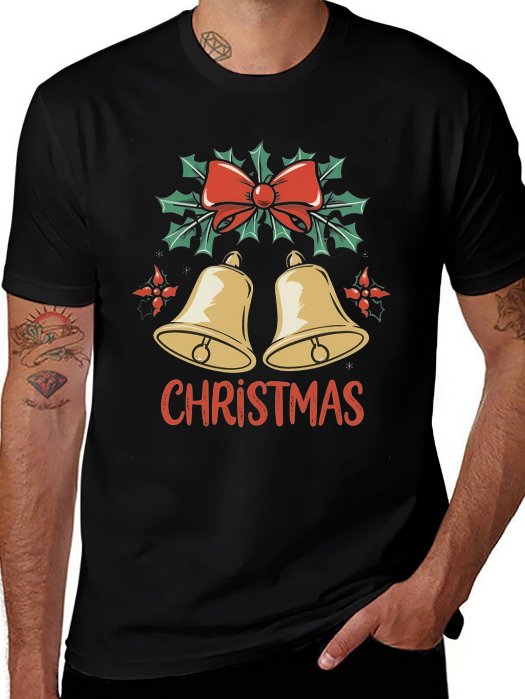 Christmas Bells Graphic Tee - Holiday Style