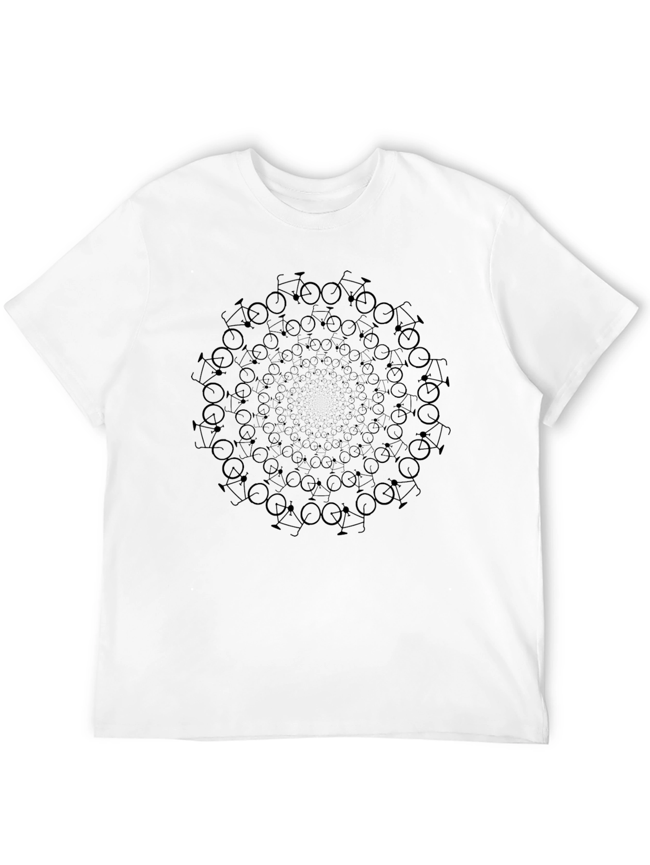 Bicycle Mandala Graphic Tee - Black
