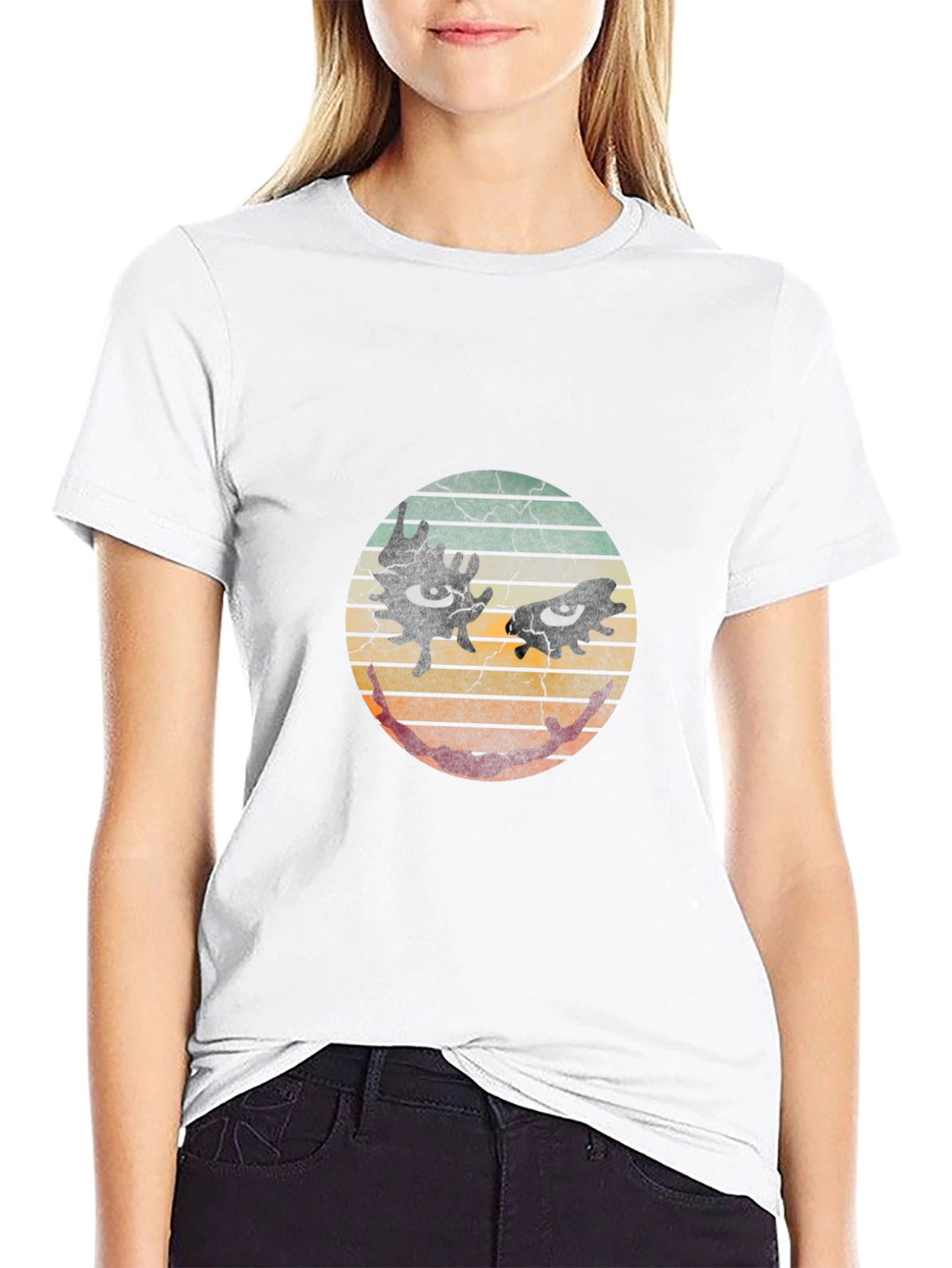 Retro Horror Face Graphic Tee
