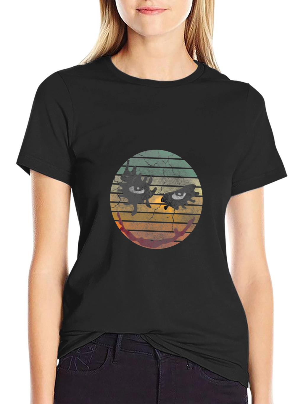 Retro Horror Face Graphic Tee