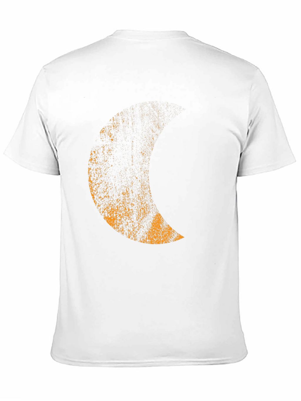 Mens Black T-Shirt with Distressed Moon Graphic