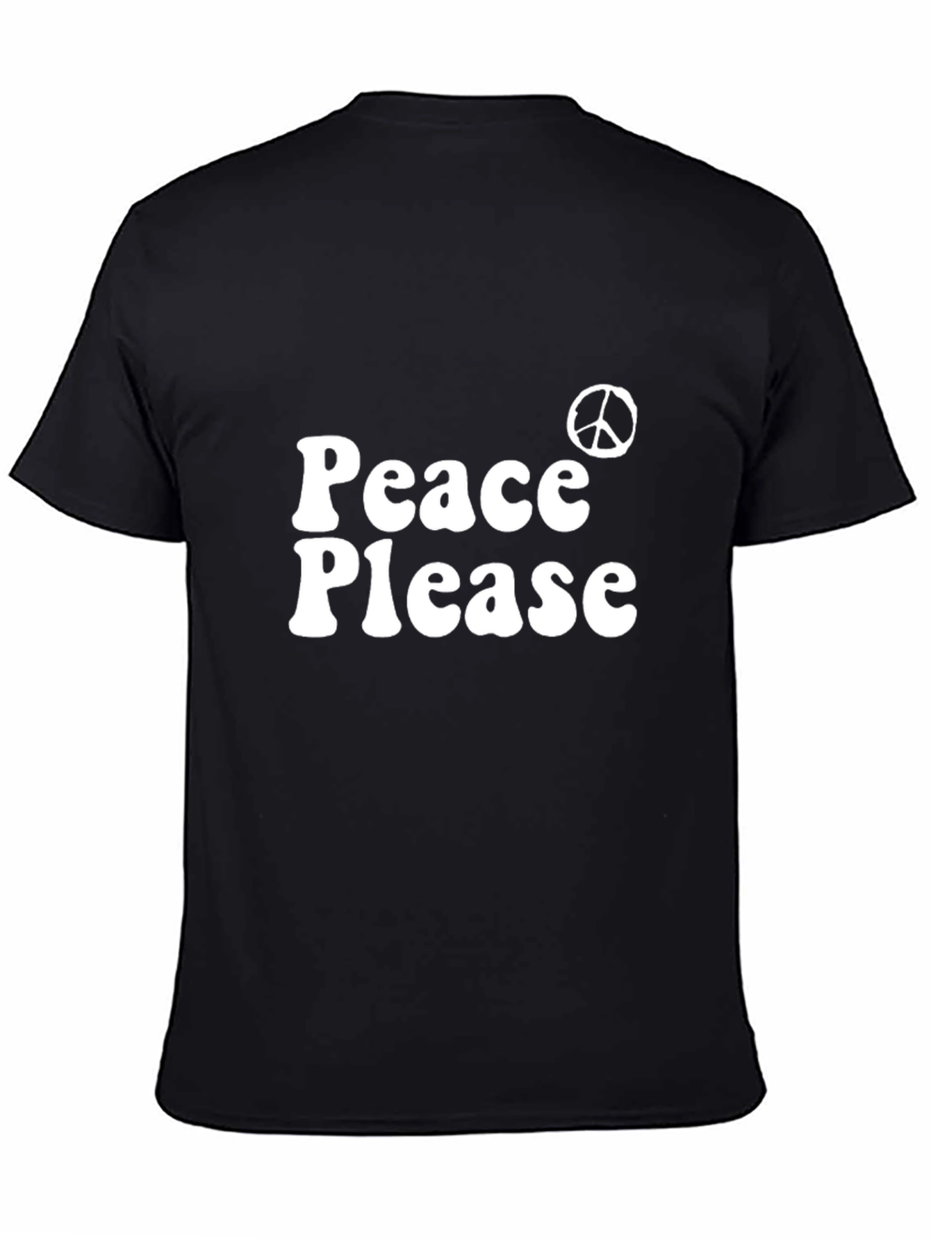 Peace Please Graphic Tee - Black