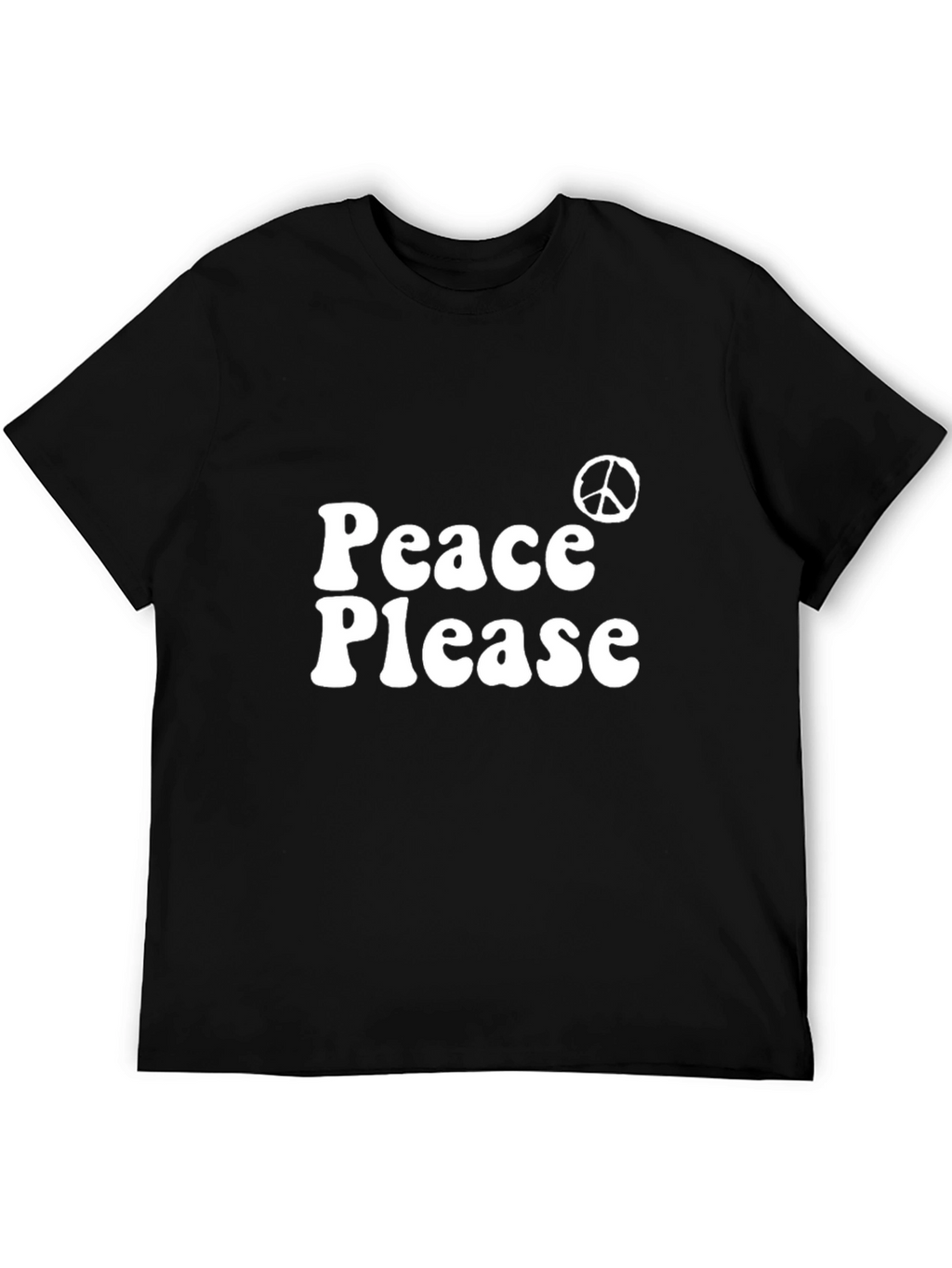Peace Please Graphic Tee - Black