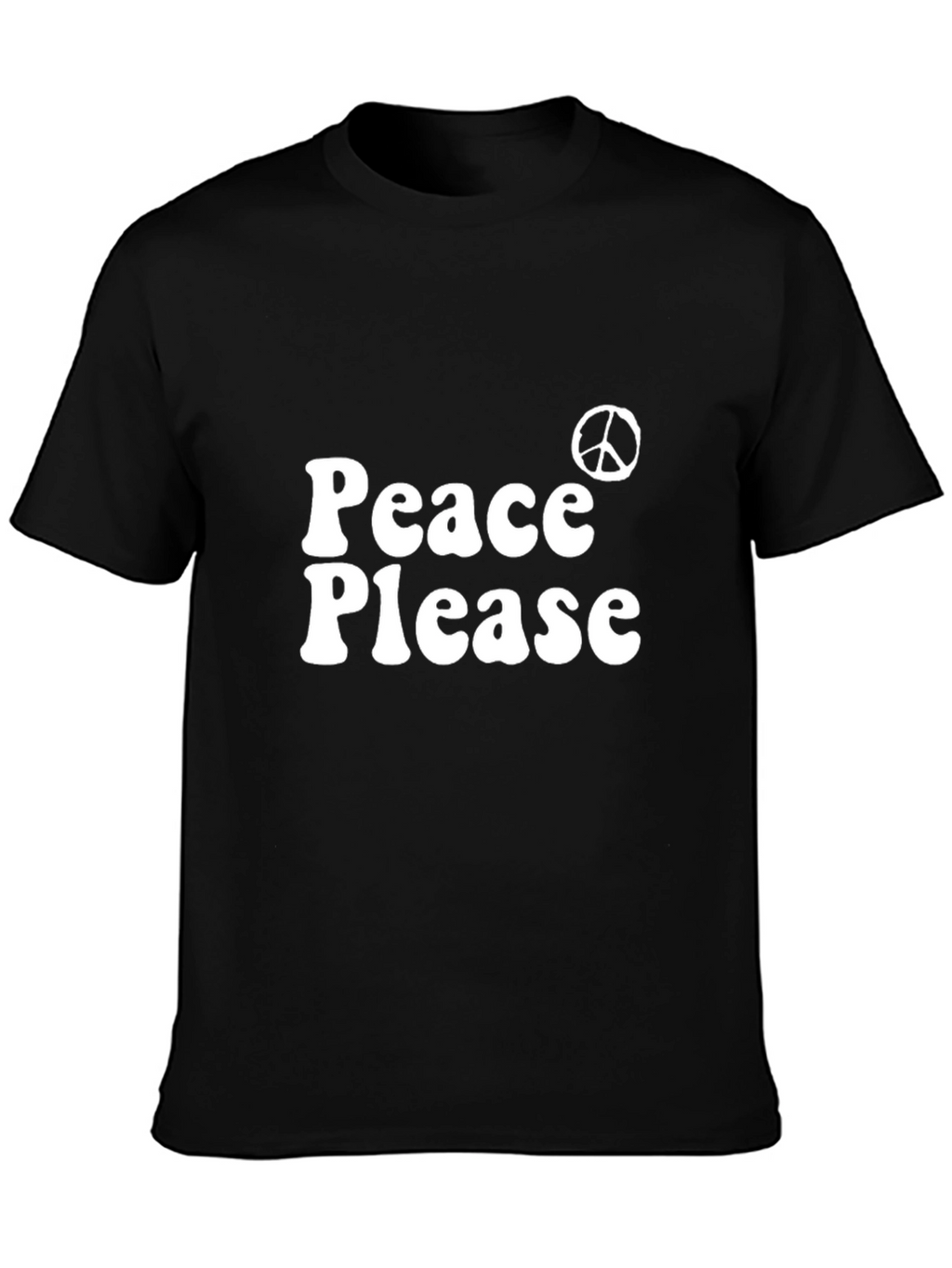 Peace Please Graphic Tee - Black