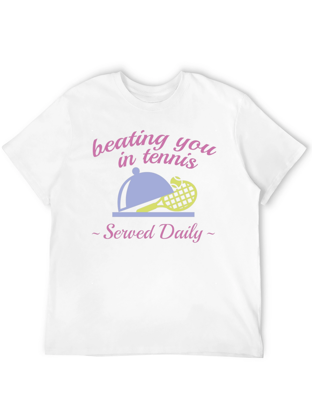 Beating You in Tennis Black Graphic T-Shirt
