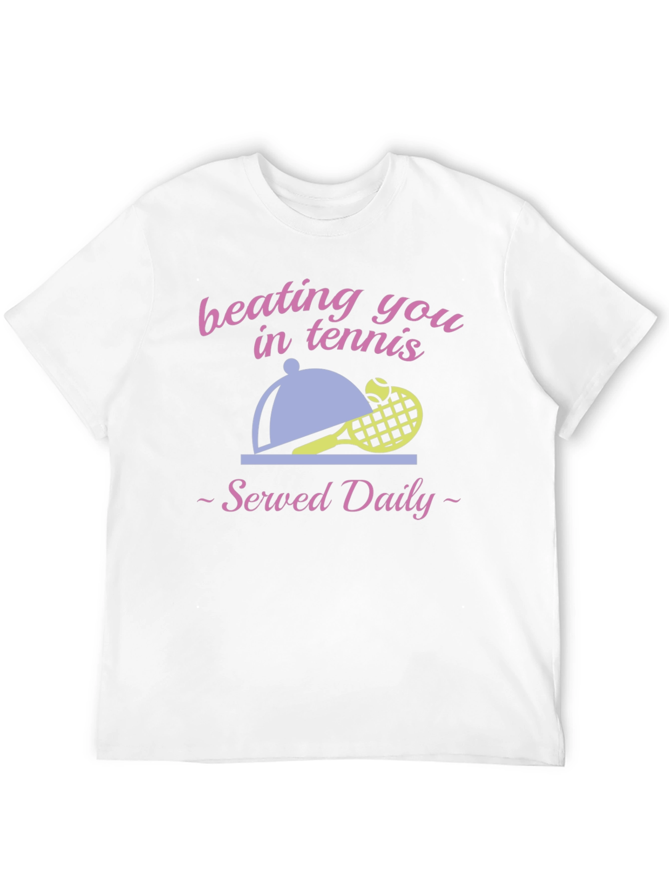 Beating You in Tennis Black Graphic T-Shirt