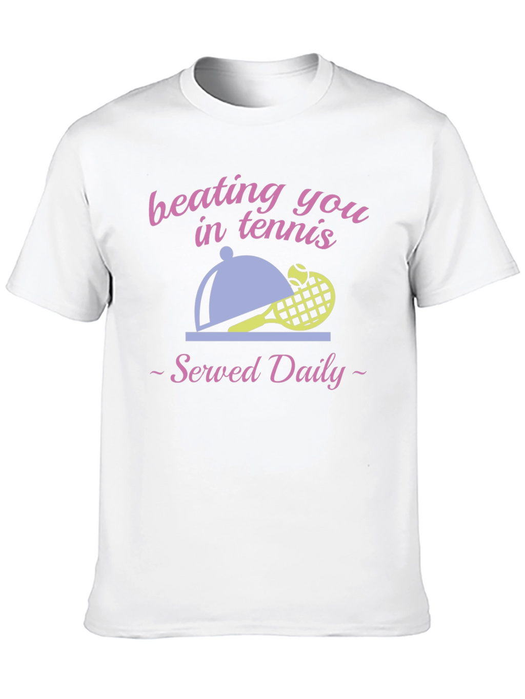 Beating You in Tennis Black Graphic T-Shirt