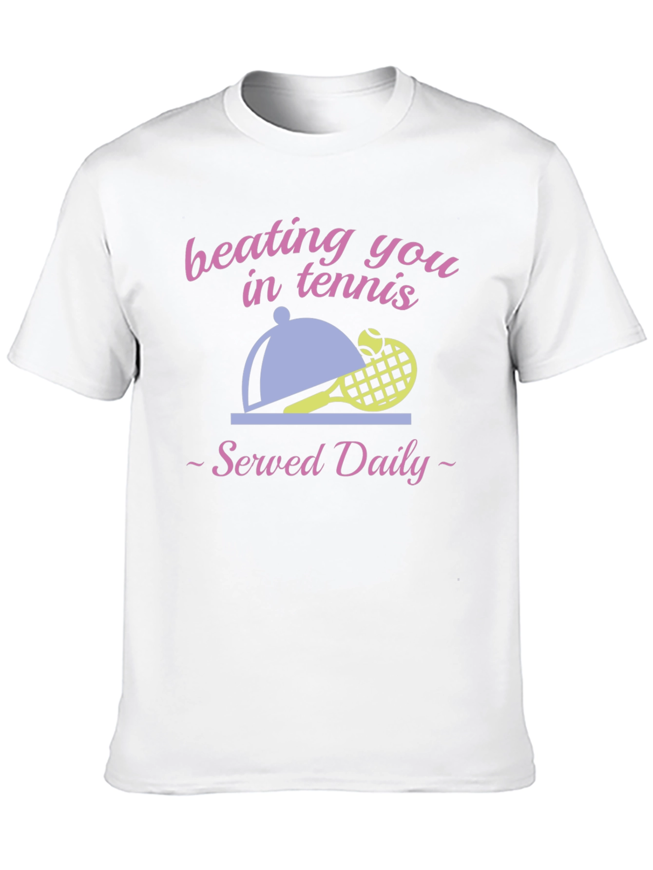 Beating You in Tennis Black Graphic T-Shirt