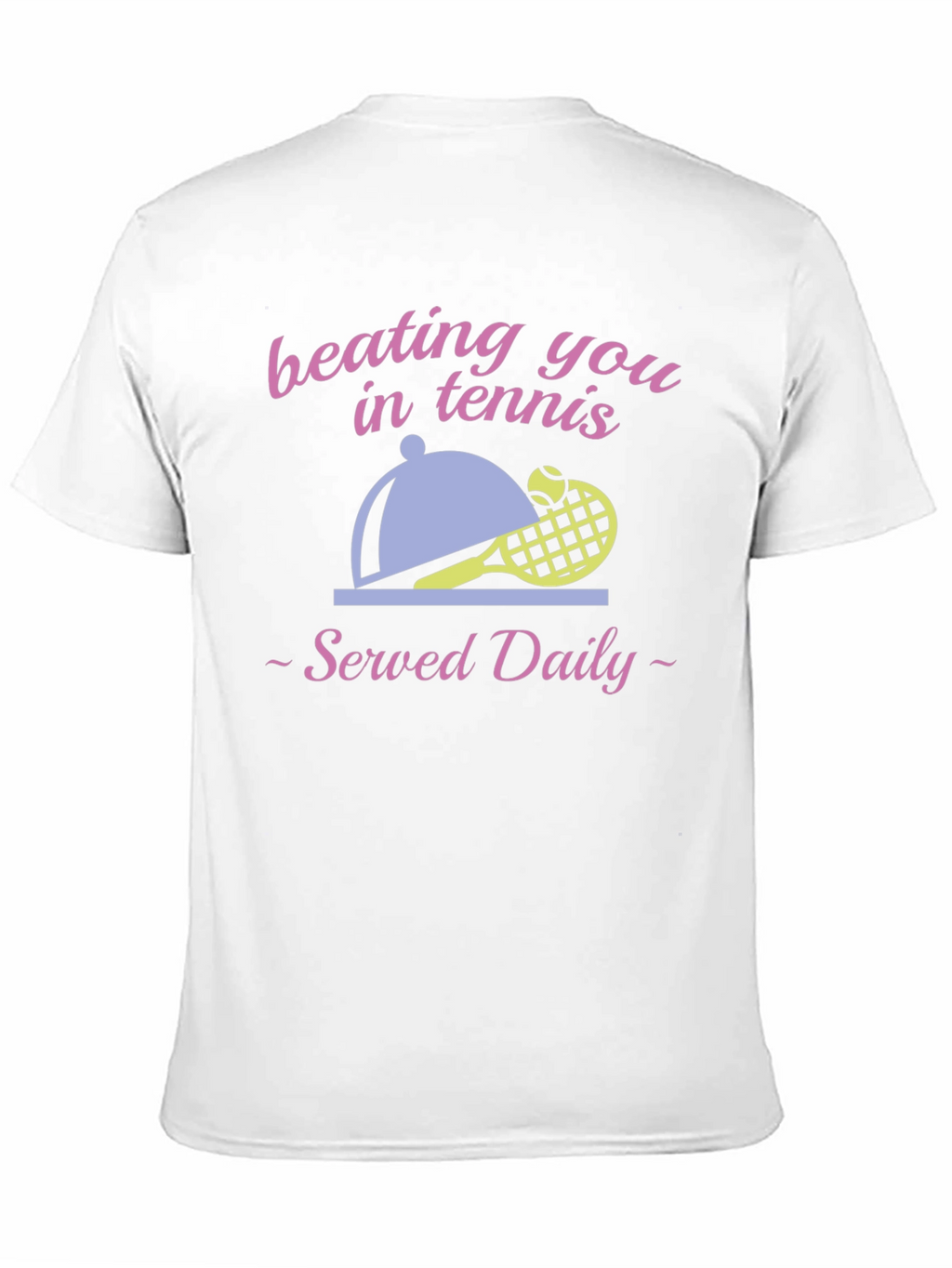 Beating You in Tennis Black Graphic T-Shirt