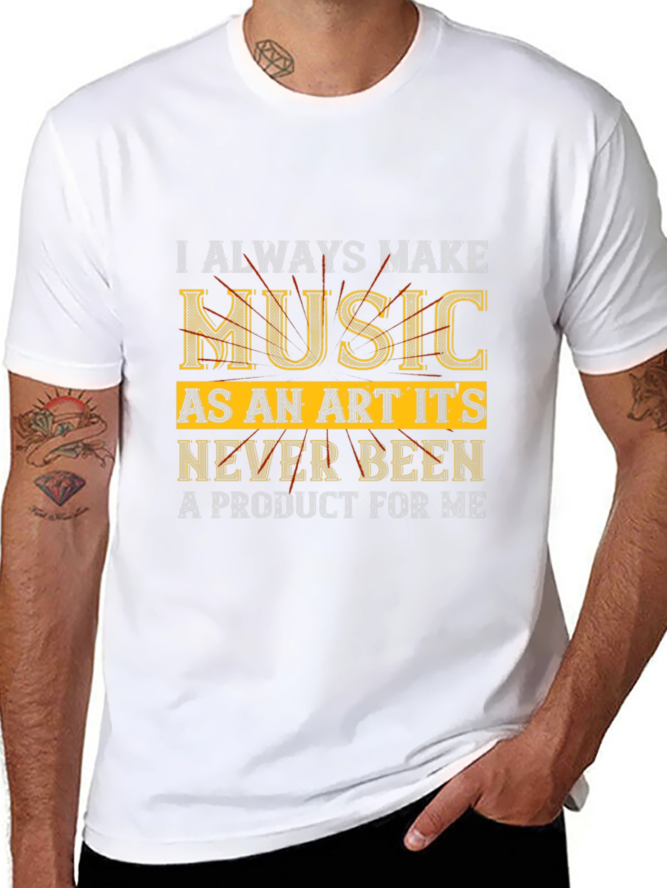 Music Art Statement Black T-Shirt