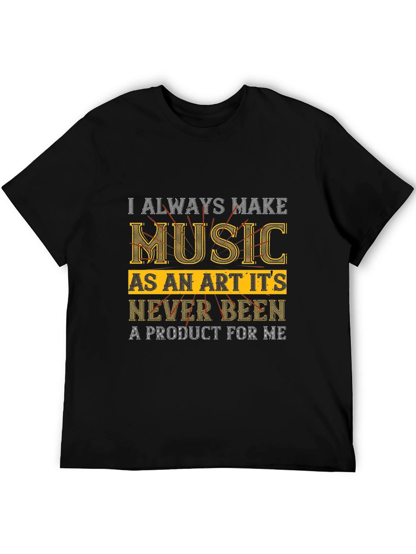 Music Art Statement Black T-Shirt