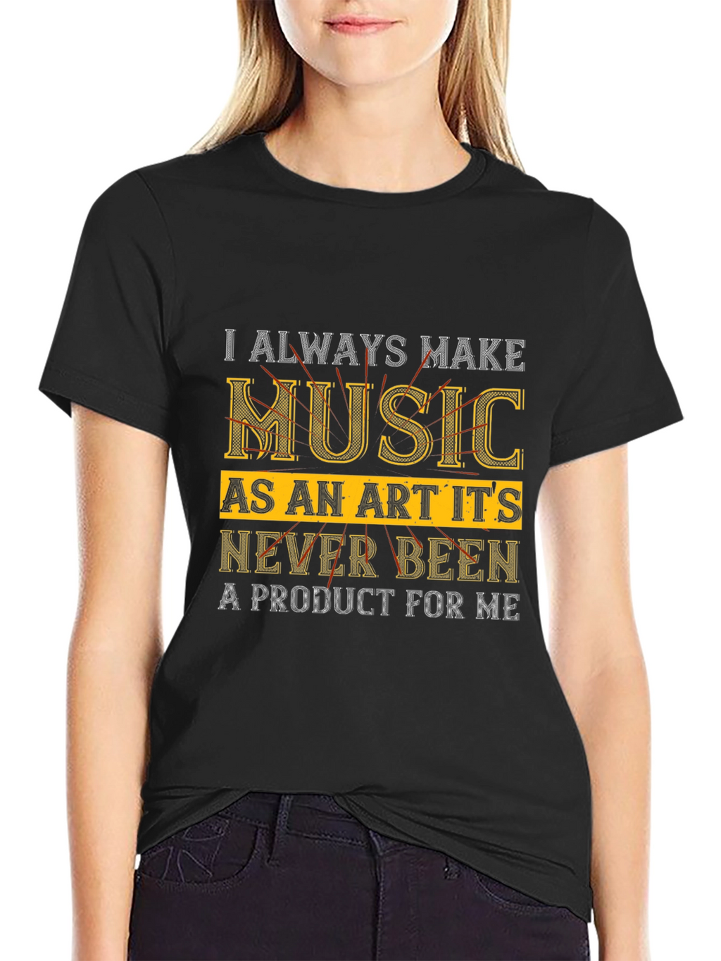 Music Art Statement Black T-Shirt