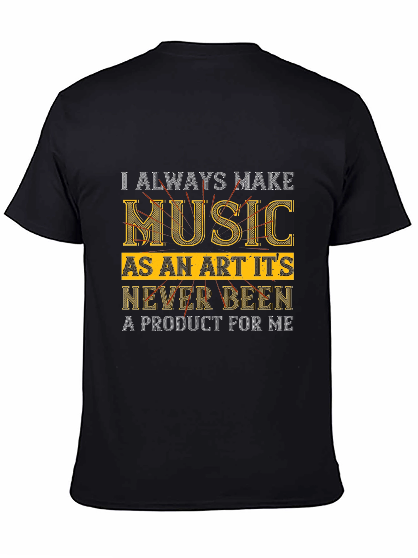 Music Art Statement Black T-Shirt
