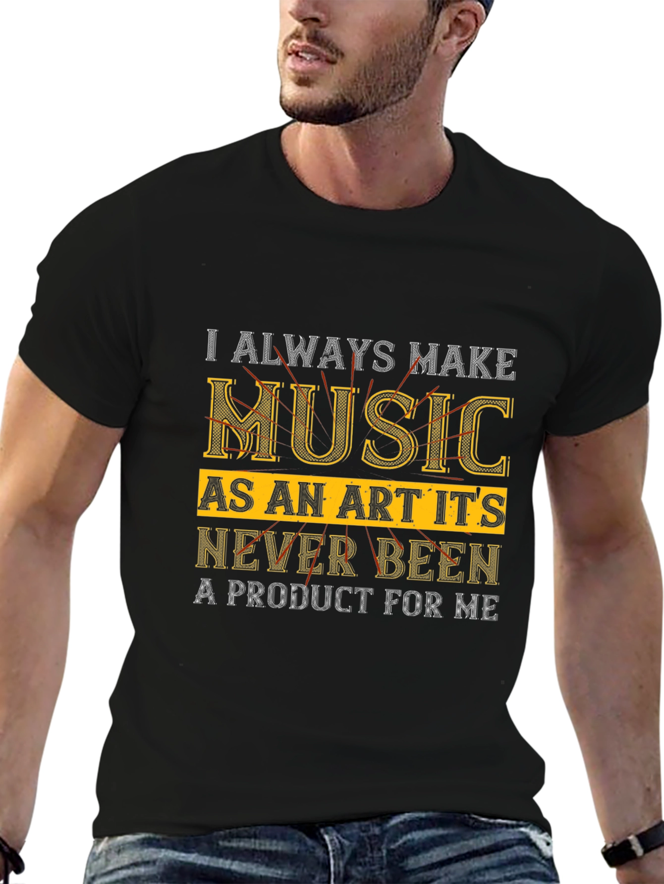 Music Art Statement Black T-Shirt