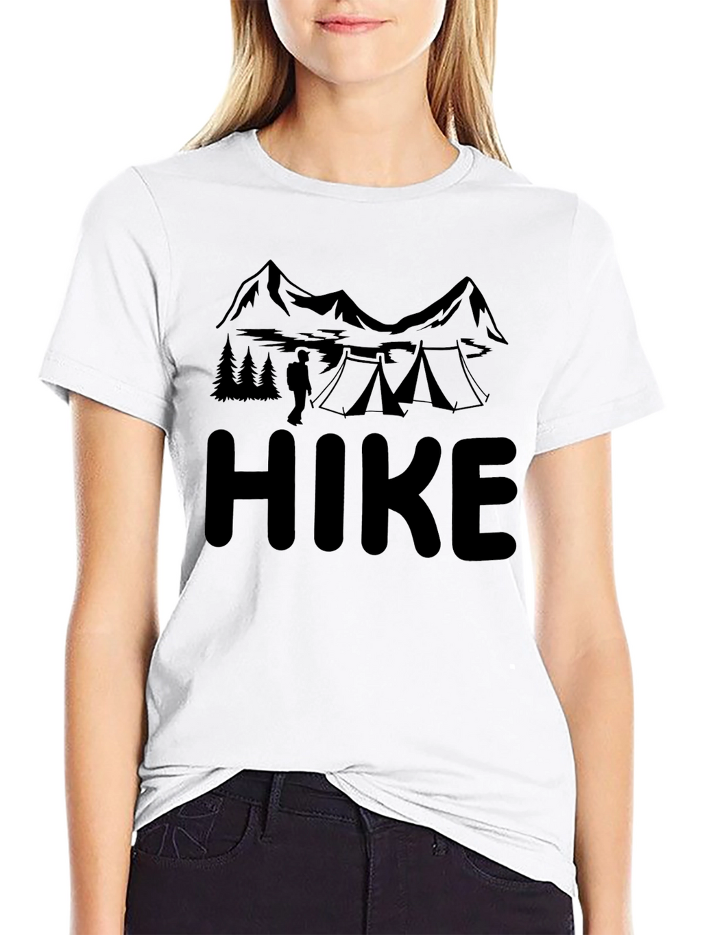 Hike Graphic T-Shirt - Black Camping Adventure Tee