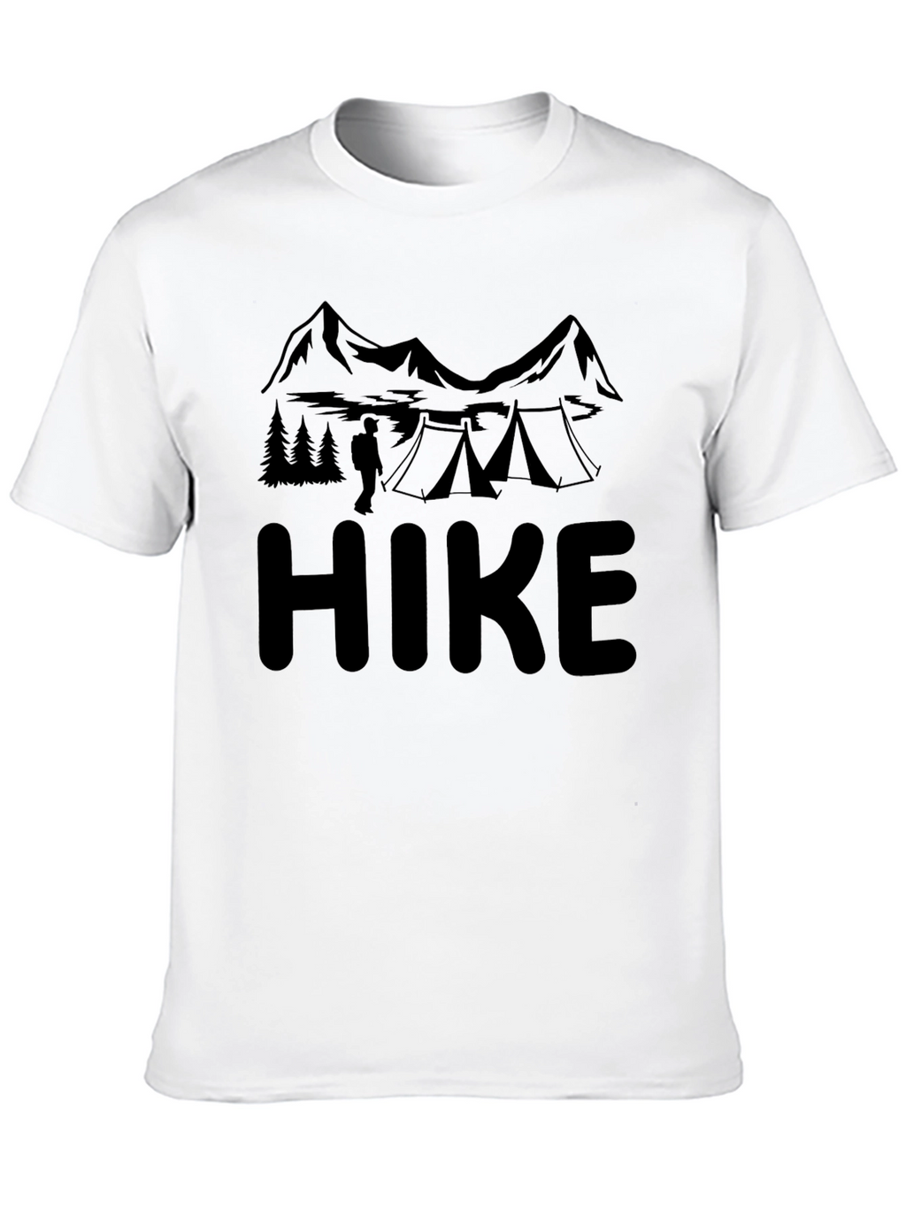 Hike Graphic T-Shirt - Black Camping Adventure Tee