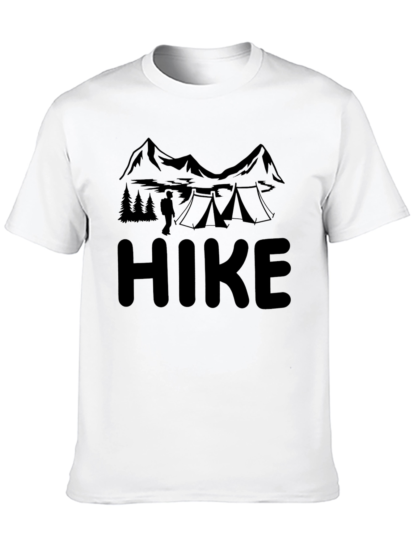 Hike Graphic T-Shirt - Black Camping Adventure Tee