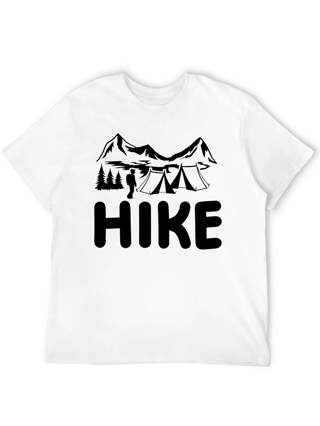 Hike Graphic T-Shirt - Black Camping Adventure Tee