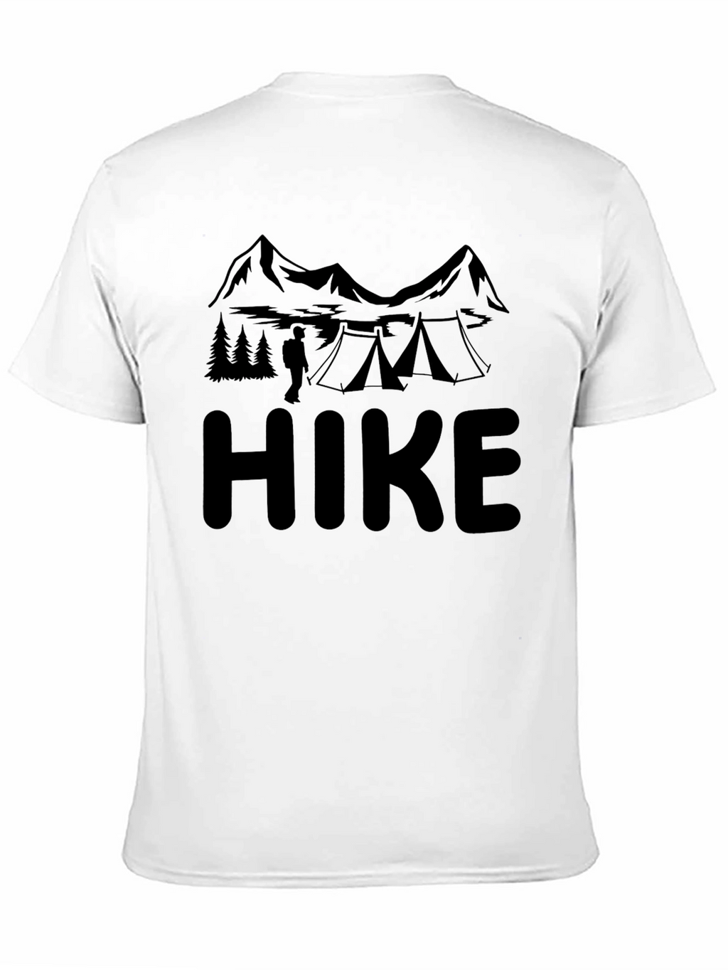 Hike Graphic T-Shirt - Black Camping Adventure Tee