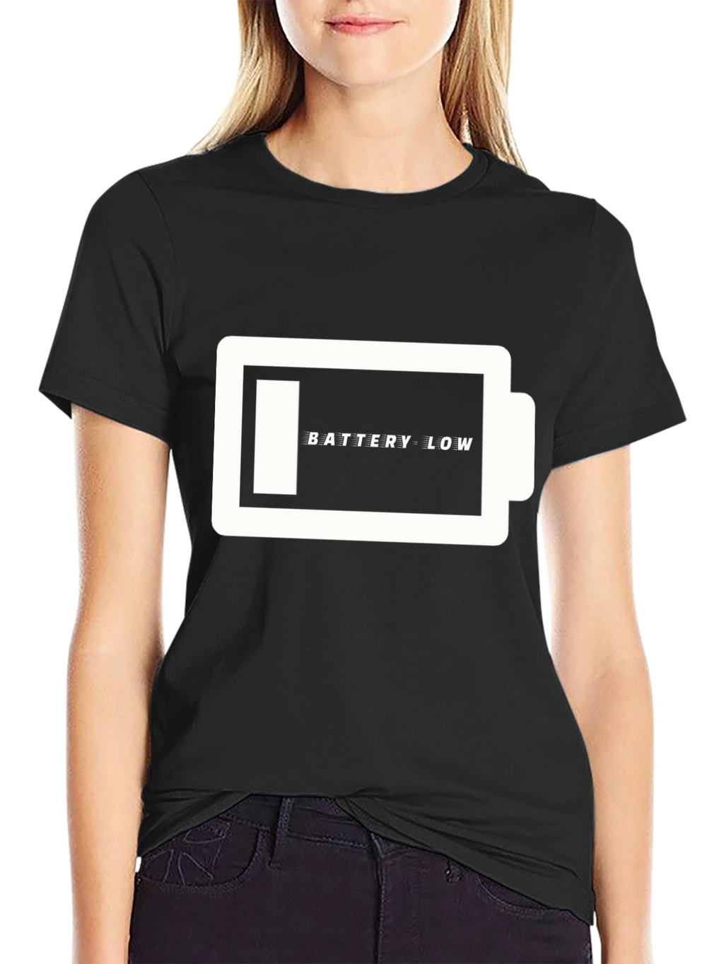 Battery Low T-Shirt - Funny Graphic Tee
