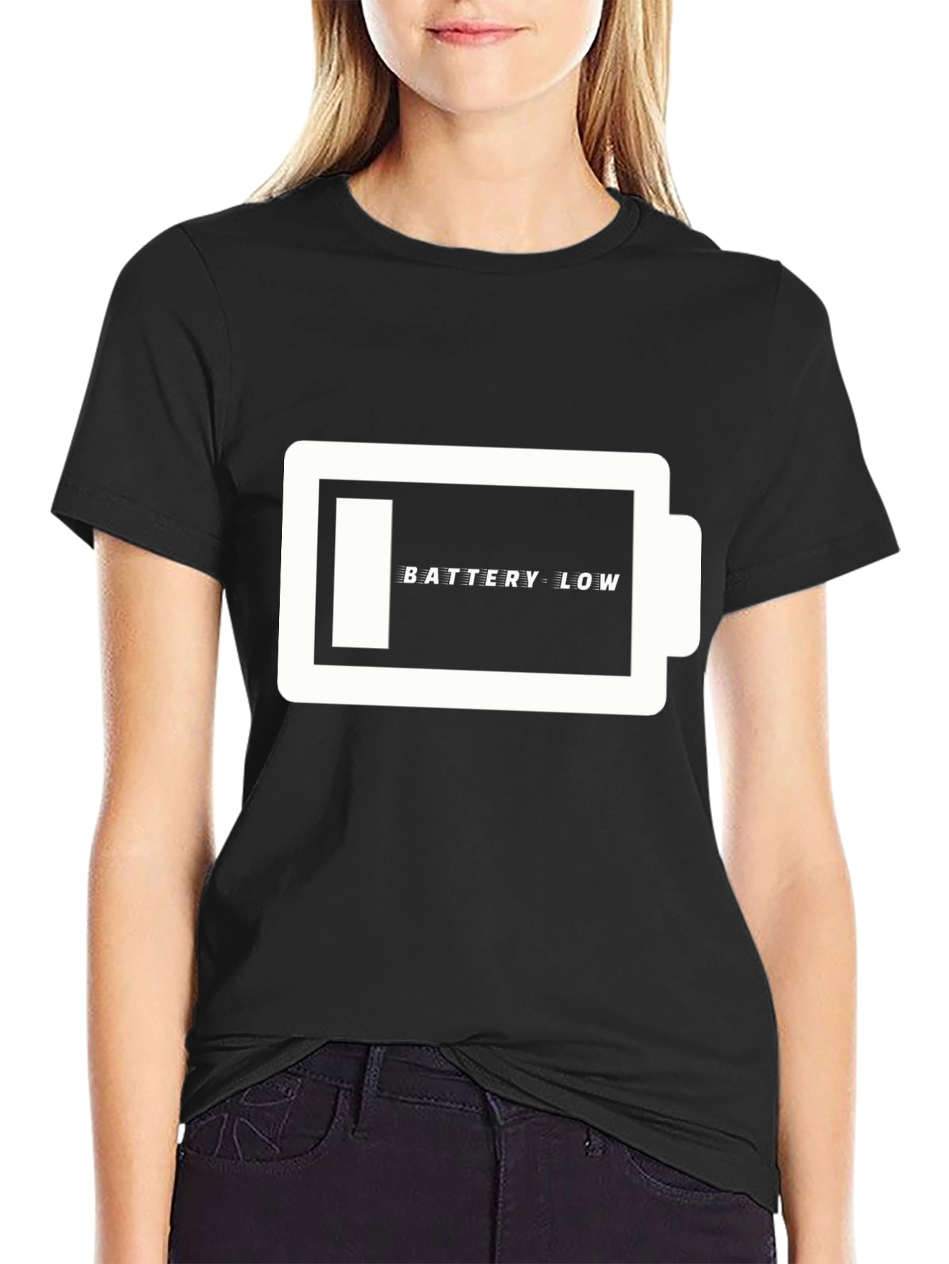 Battery Low T-Shirt - Funny Graphic Tee