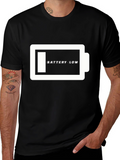 Battery Low T-Shirt - Funny Graphic Tee