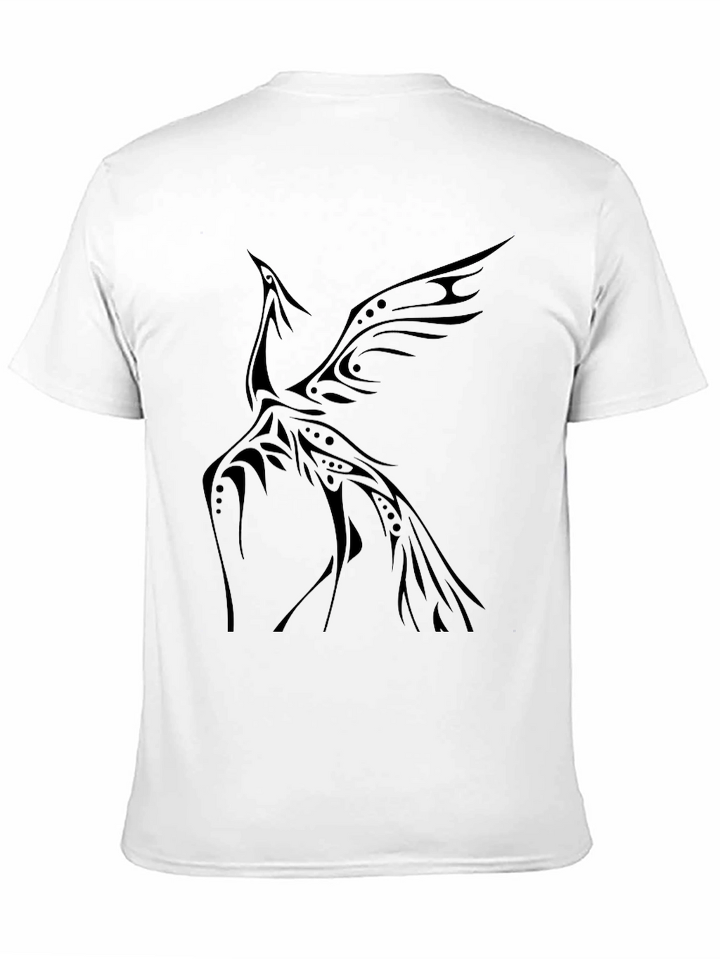 Tribal Phoenix Graphic Tee - Stylish Black T-Shirt