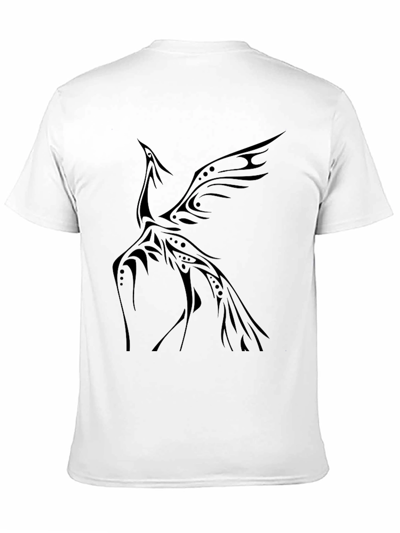 Tribal Phoenix Graphic Tee - Stylish Black T-Shirt