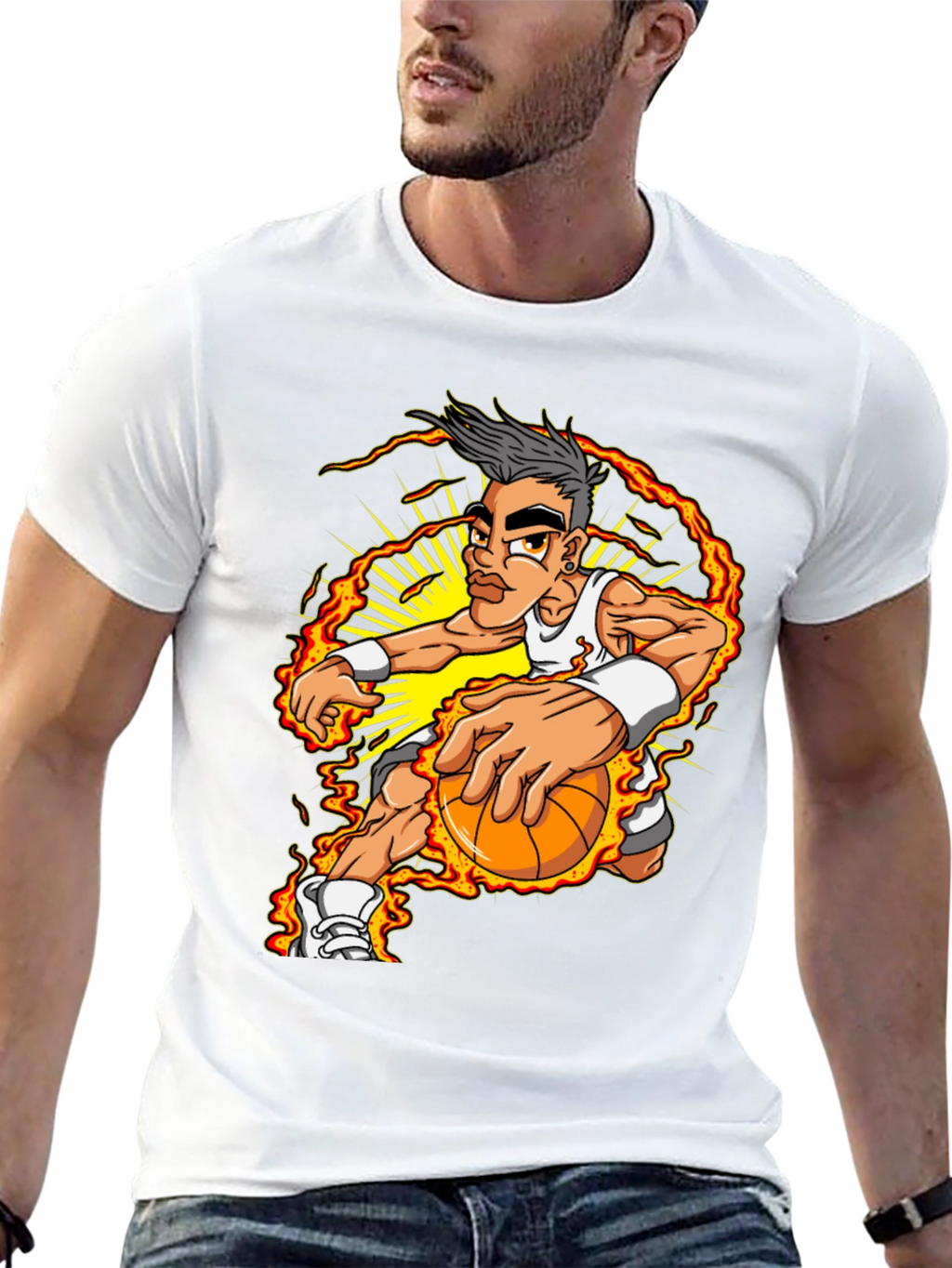 Basketball Player Graphic T-Shirt