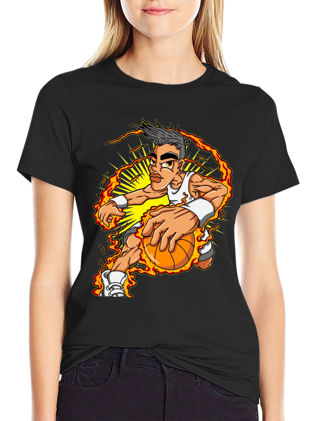 Basketball Player Graphic T-Shirt