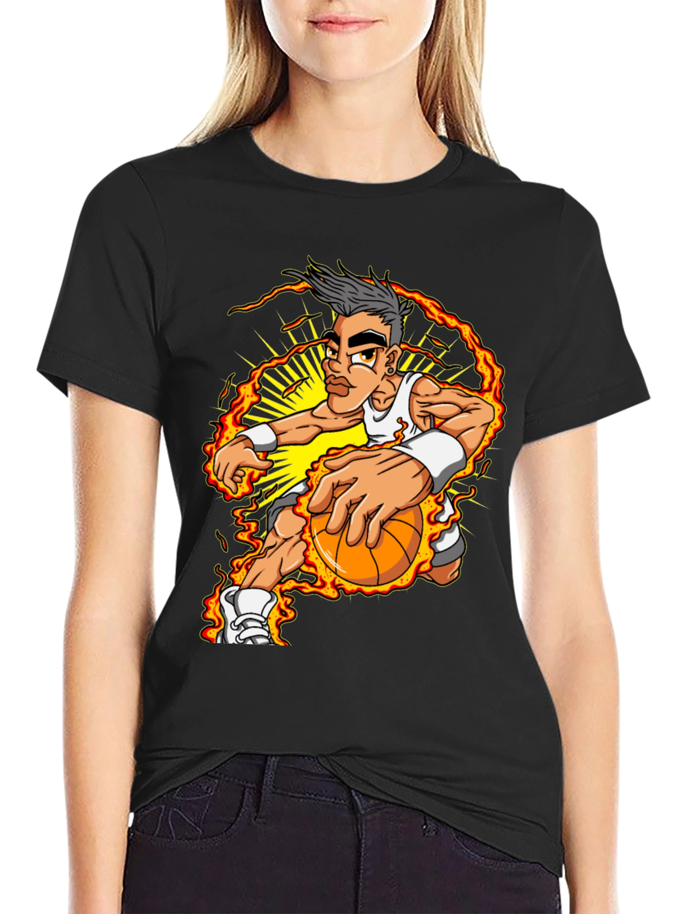 Basketball Player Graphic T-Shirt