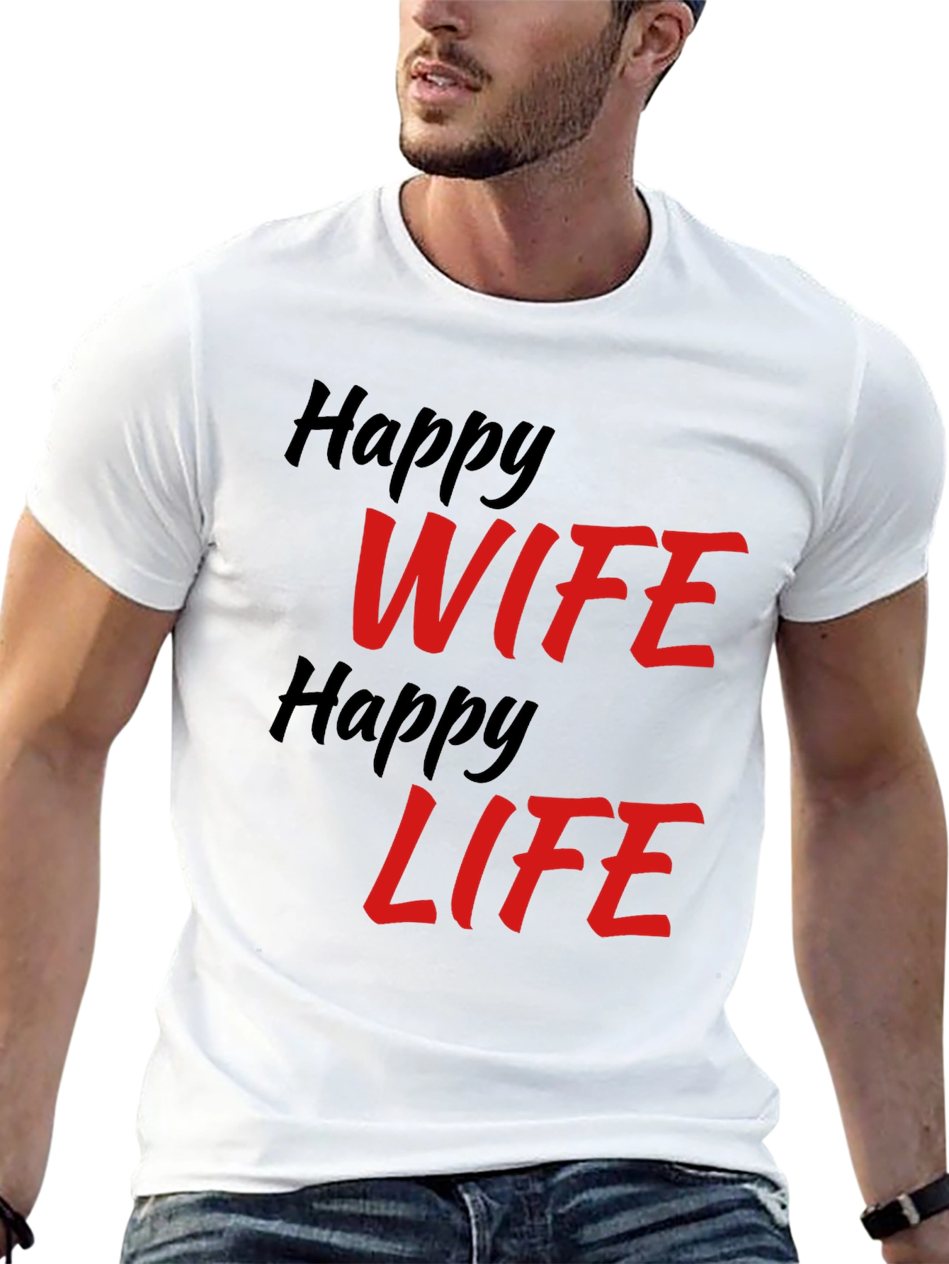 Happy Wife Happy Life Graphic T-Shirt