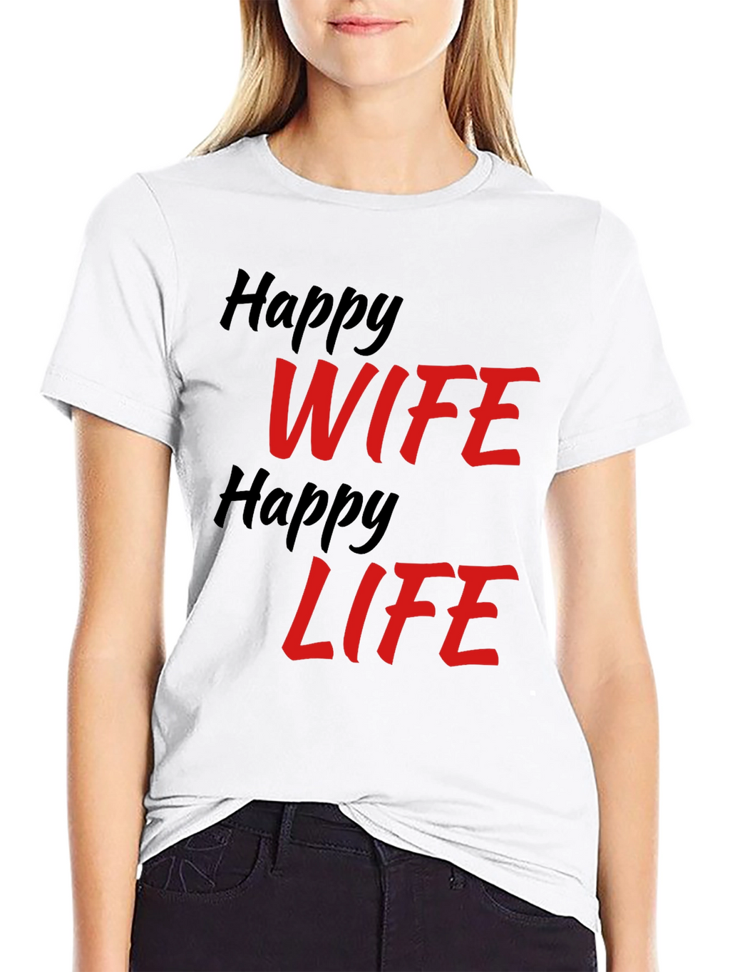 Happy Wife Happy Life Graphic T-Shirt